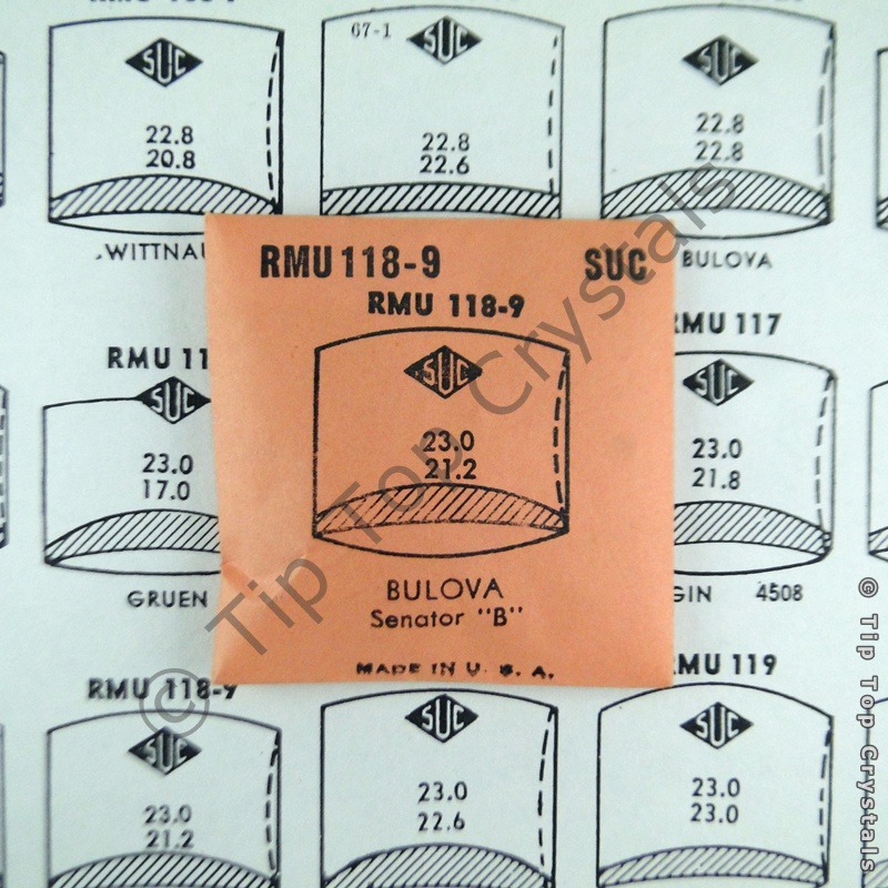 SUC RMU118-9 Watch Crystal - Click Image to Close