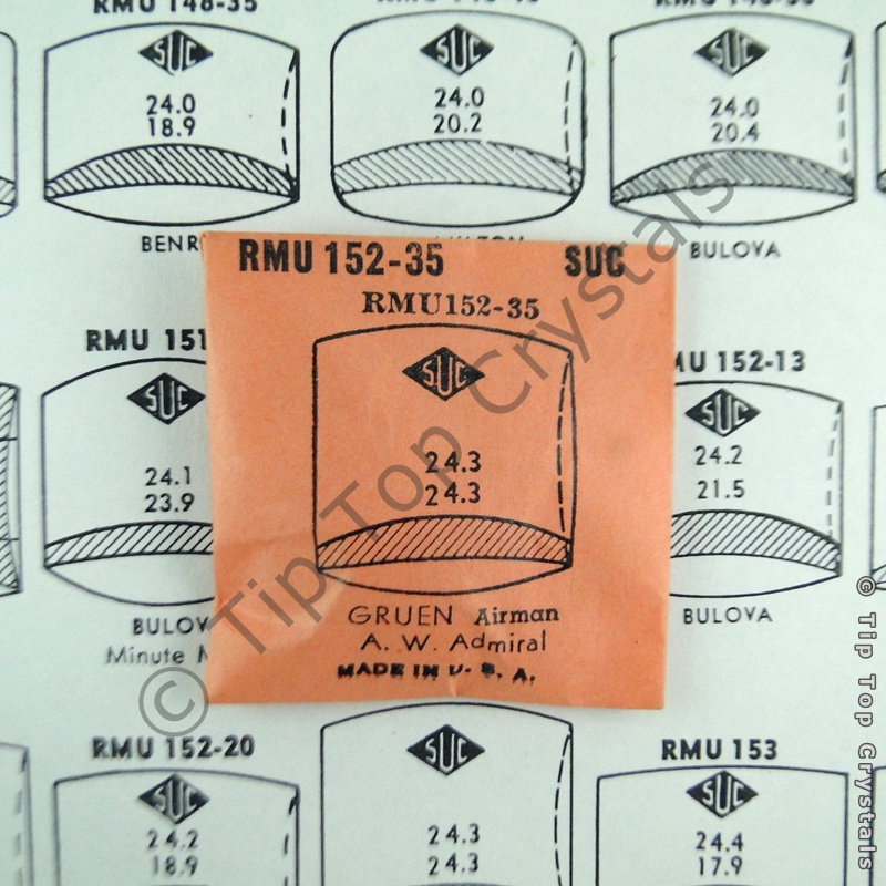 SUC RMU152-35 Watch Crystal - Click Image to Close