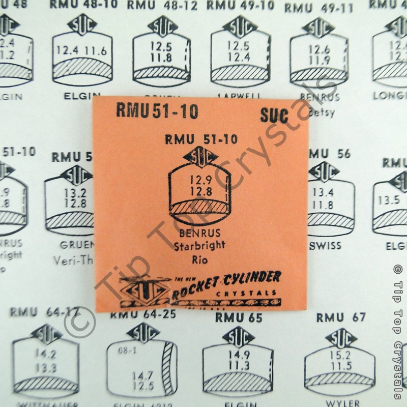 SUC RMU51-10 Watch Crystal - Click Image to Close