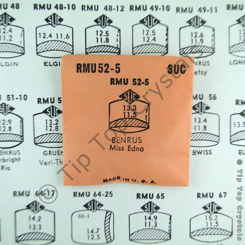 SUC RMU52-5 Watch Crystal - Click Image to Close