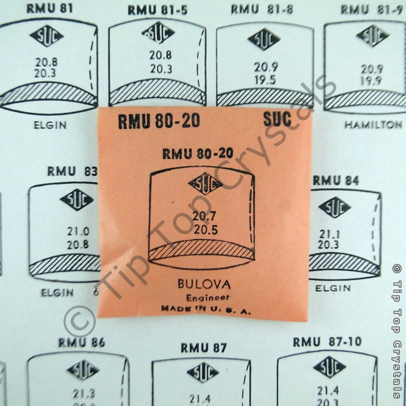 SUC RMU80-20 Watch Crystal - Click Image to Close