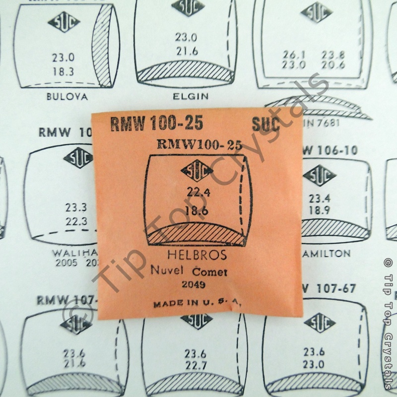 SUC RMW100-25 Watch Crystal - Click Image to Close