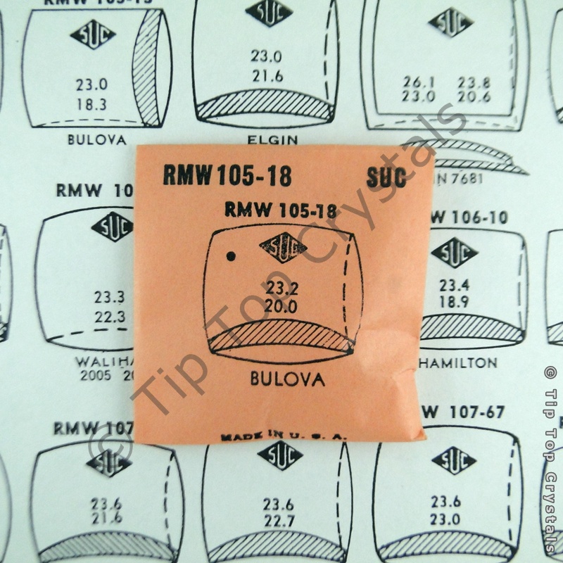 SUC RMW105-18 Watch Crystal - Click Image to Close