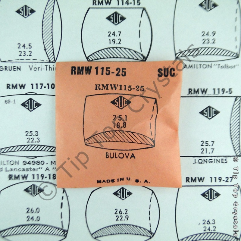 SUC RMW115-25 Watch Crystal - Click Image to Close