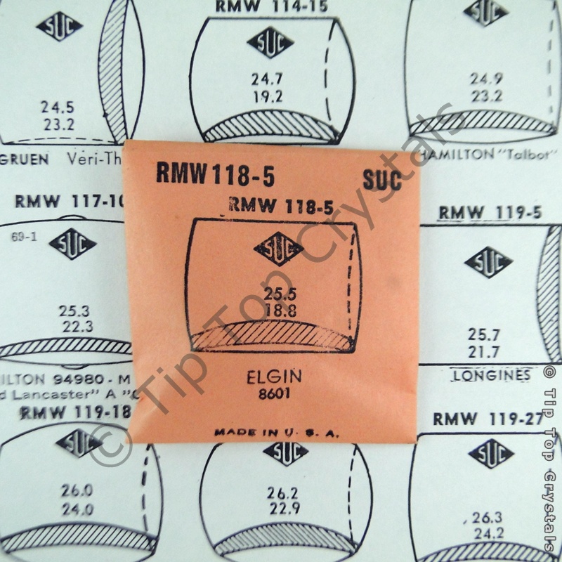 SUC RMW118-5 Watch Crystal - Click Image to Close