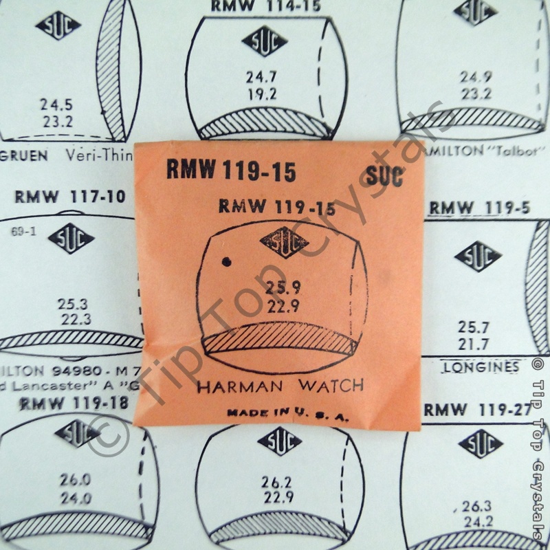 SUC RMW119-15 Watch Crystal - Click Image to Close