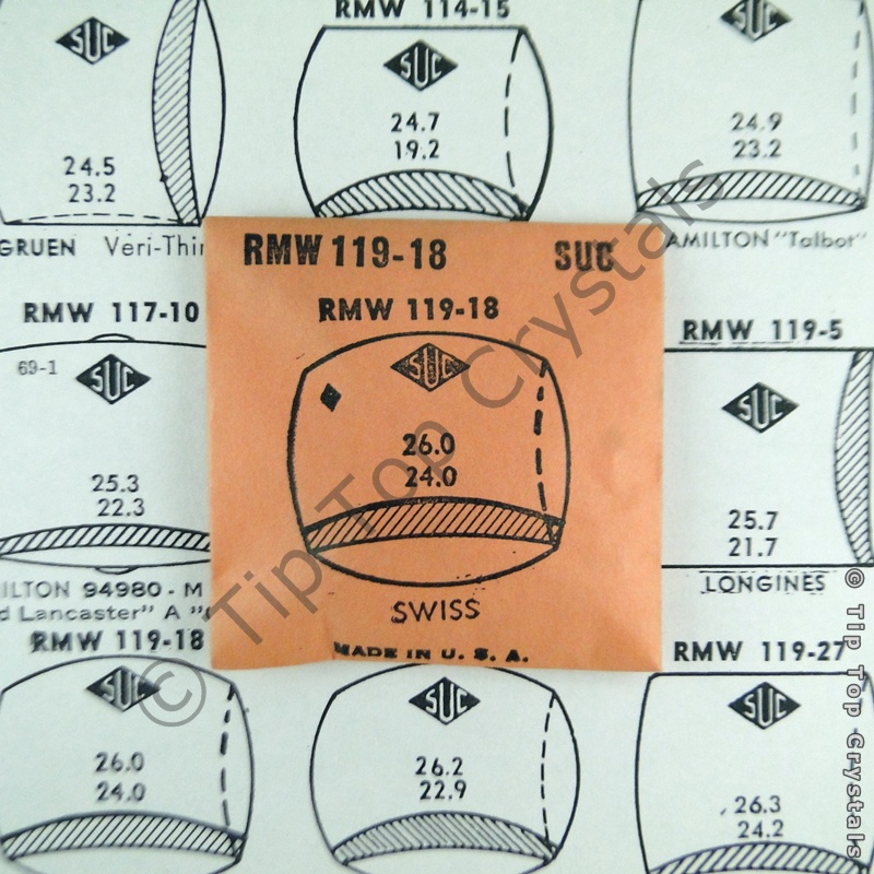 SUC RMW119-18 Watch Crystal - Click Image to Close
