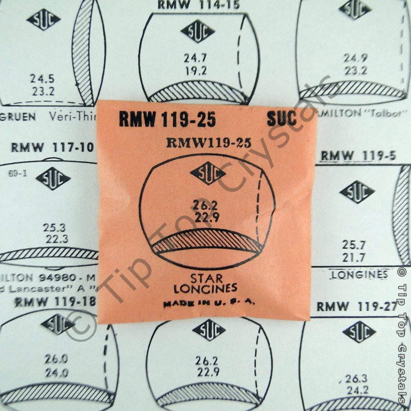SUC RMW119-25 Watch Crystal - Click Image to Close