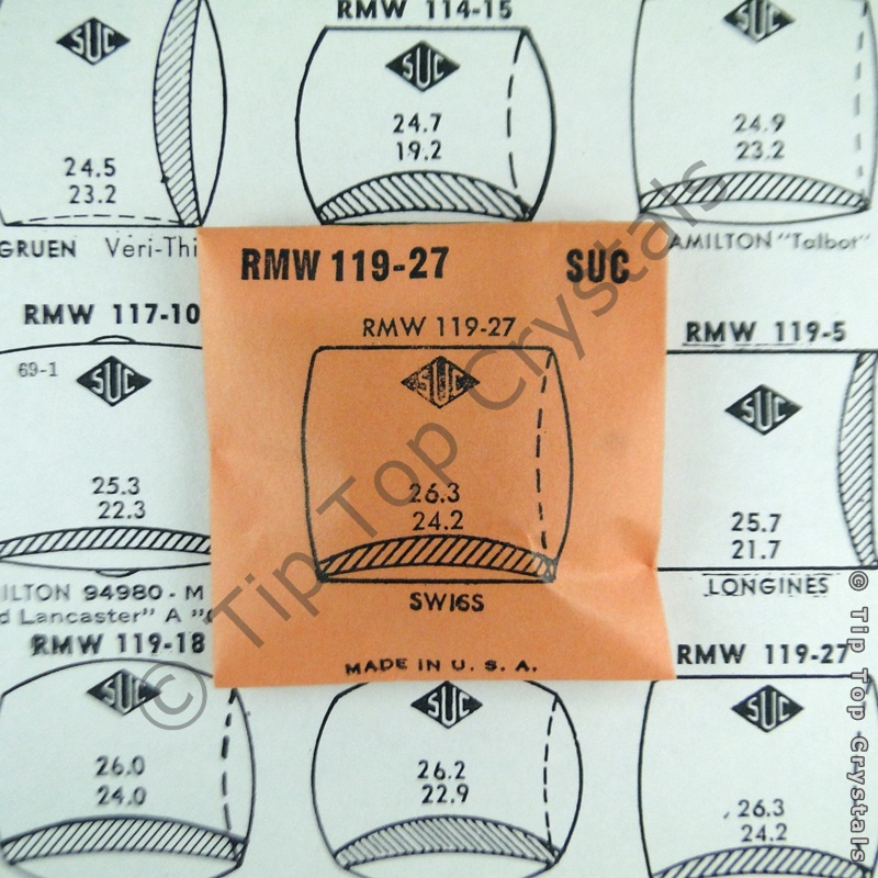 SUC RMW119-27 Watch Crystal - Click Image to Close