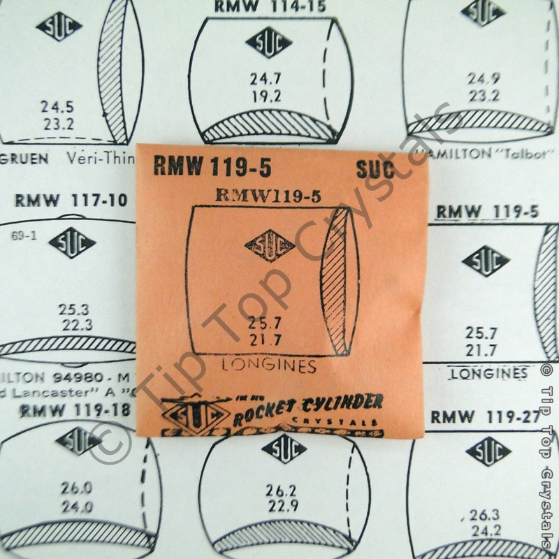 SUC RMW119-5 Watch Crystal - Click Image to Close