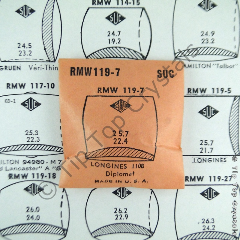 SUC RMW119-7 Watch Crystal - Click Image to Close