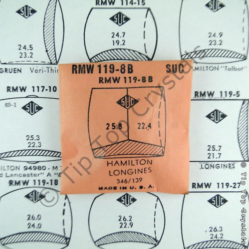 SUC RMW119-8B Watch Crystal - Click Image to Close