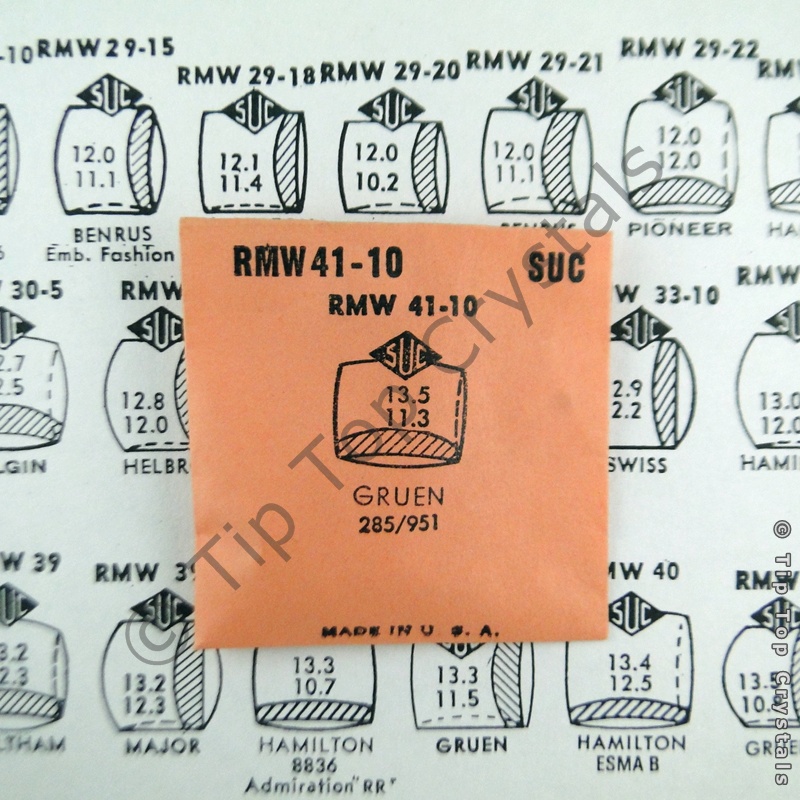 SUC RMW41-10 Watch Crystal - Click Image to Close