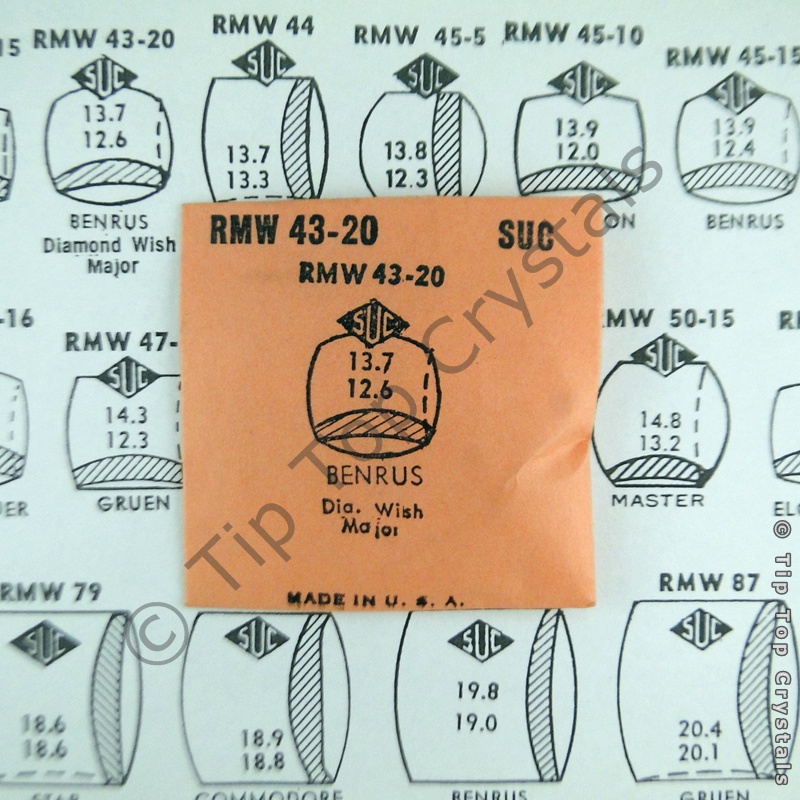 SUC RMW43-20 Watch Crystal - Click Image to Close