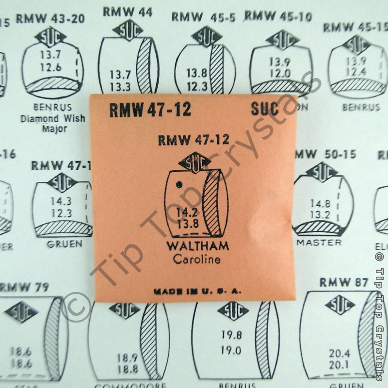 SUC RMW47-12 Watch Crystal - Click Image to Close