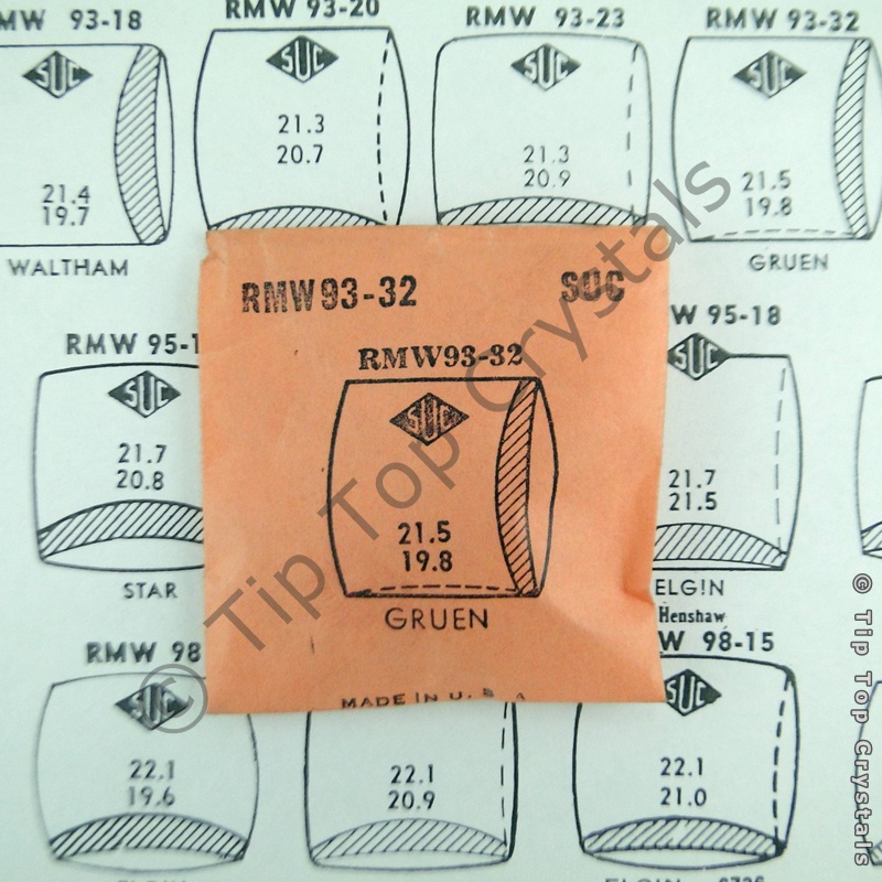 SUC RMW93-32 Watch Crystal - Click Image to Close