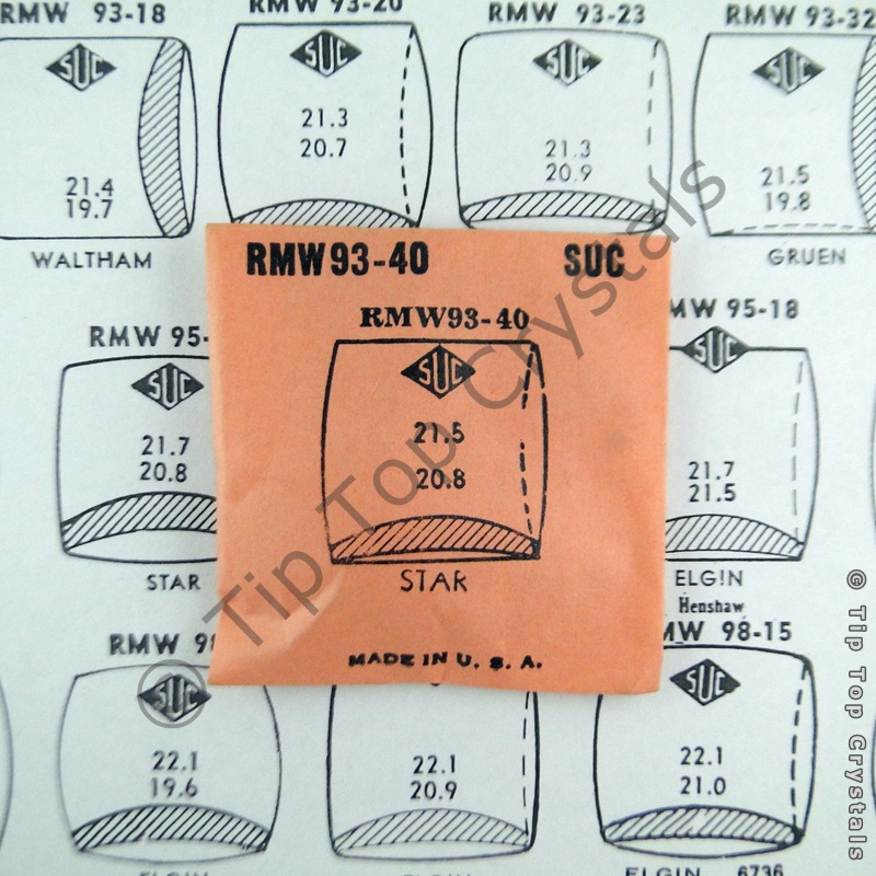 SUC RMW93-40 Watch Crystal - Click Image to Close