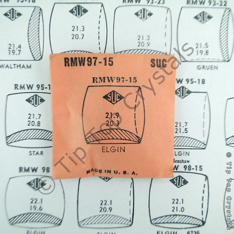 SUC RMW97-15 Watch Crystal - Click Image to Close