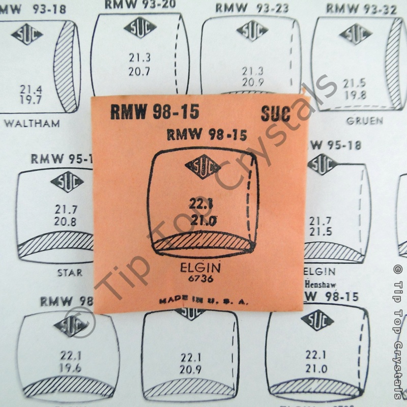 SUC RMW98-15 Watch Crystal - Click Image to Close