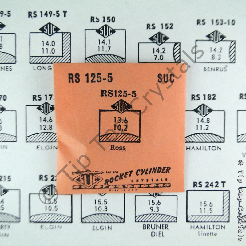 SUC RS125-5 Watch Crystal - Click Image to Close
