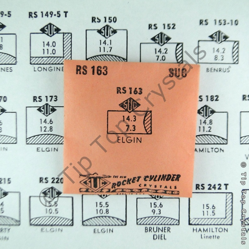 SUC RS163 Watch Crystal - Click Image to Close