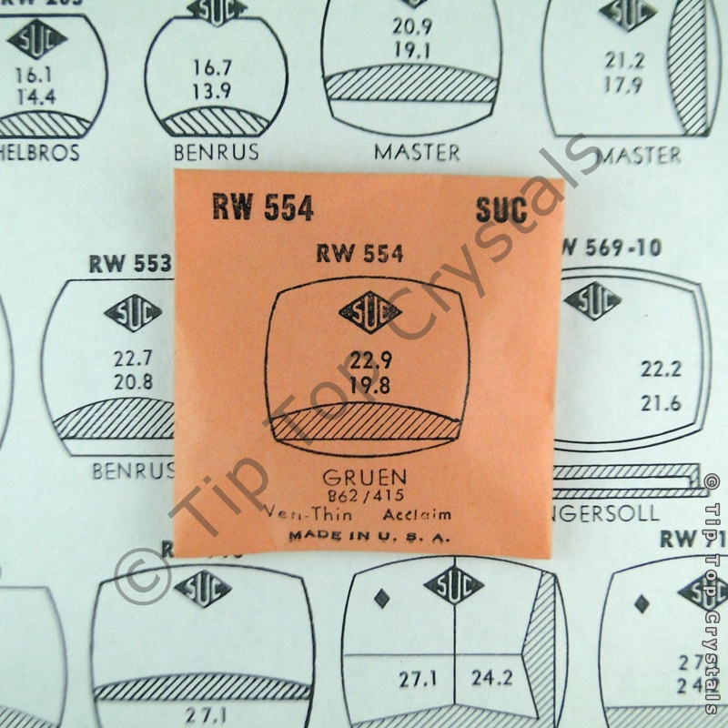 SUC RW554 Watch Crystal - Click Image to Close
