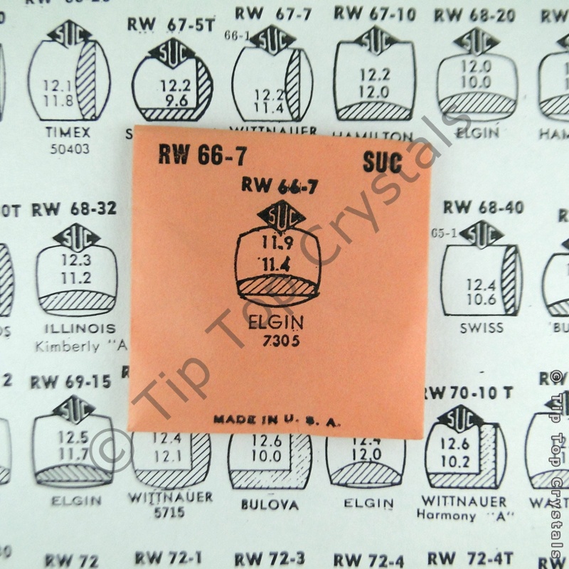 SUC RW66-7 Watch Crystal - Click Image to Close