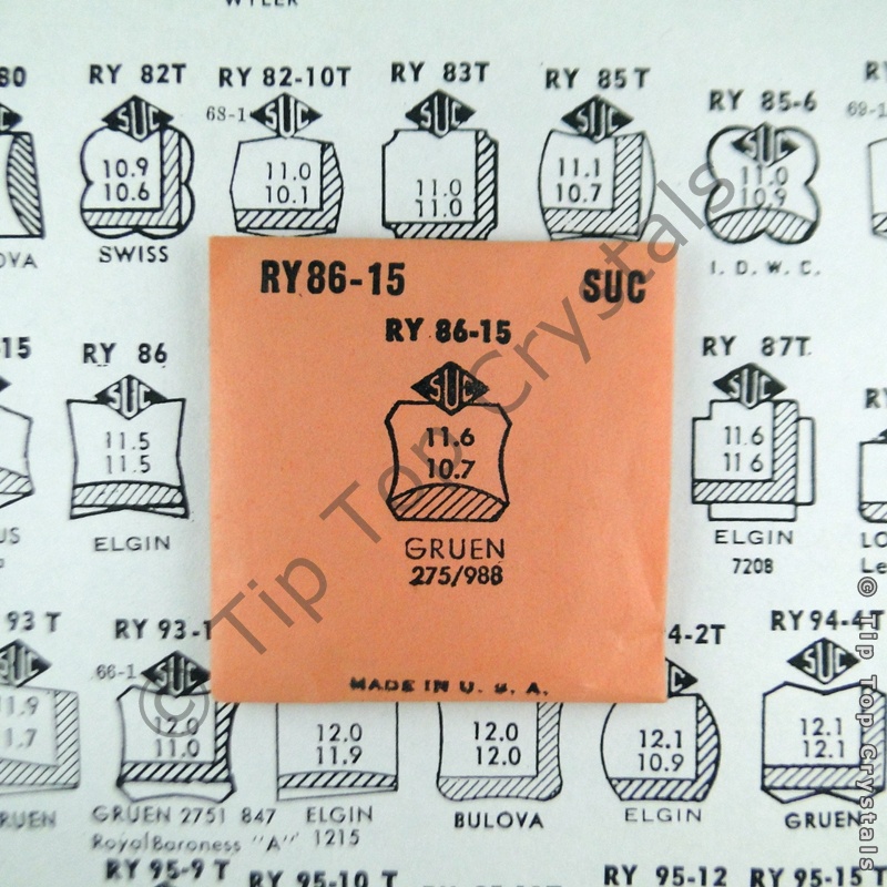 SUC RY86-15 Watch Crystal - Click Image to Close