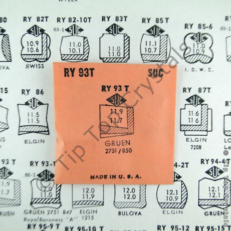 SUC RY93T Watch Crystal - Click Image to Close