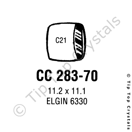 GS CC283-70 Watch Crystal