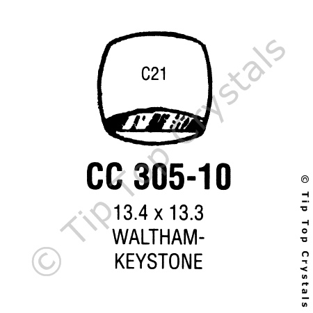 GS CC305-10 Watch Crystal