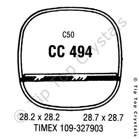 GS CC494 Watch Crystal - Click Image to Close