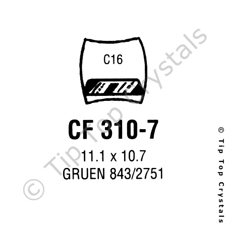GS CF310-7 Watch Crystal