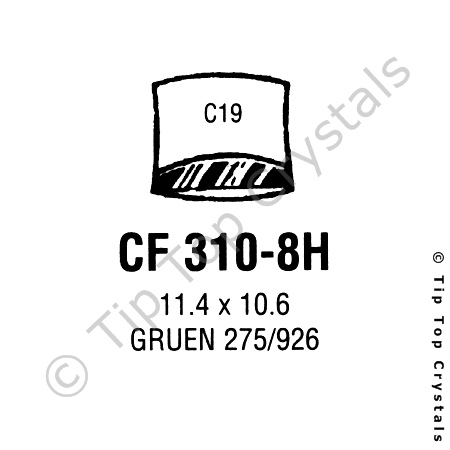 GS CF310-8H Watch Crystal