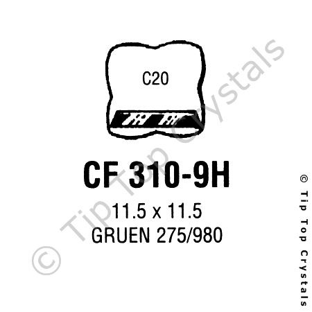 GS CF310-9H Watch Crystal