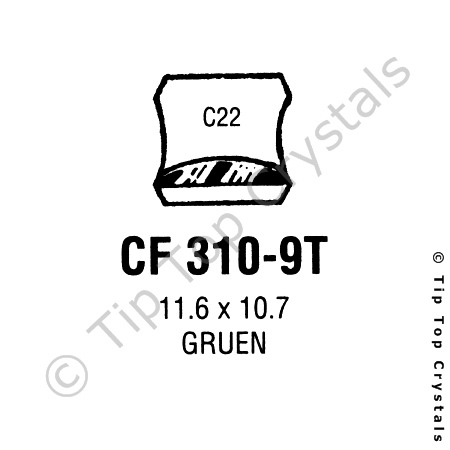 GS CF310-9T Watch Crystal