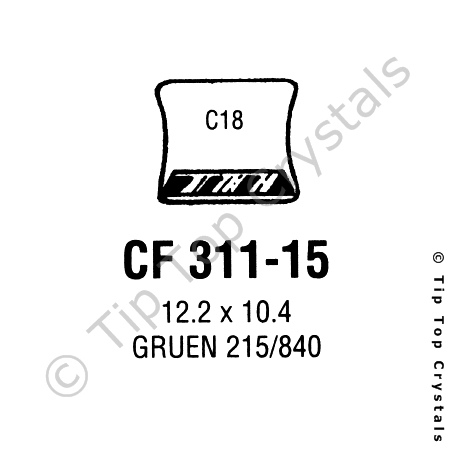 GS CF311-15 Watch Crystal