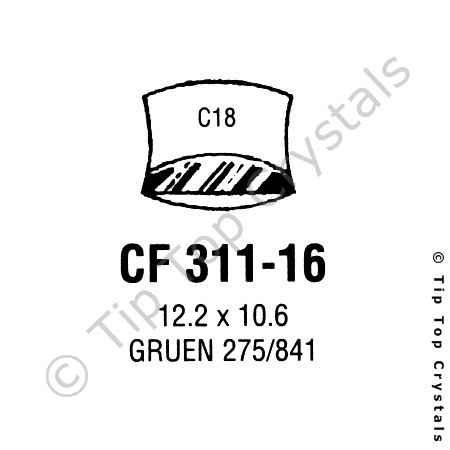 GS CF311-16 Watch Crystal