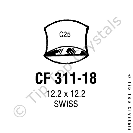 GS CF311-18 Watch Crystal