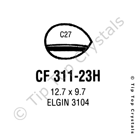 GS CF311-23H Watch Crystal