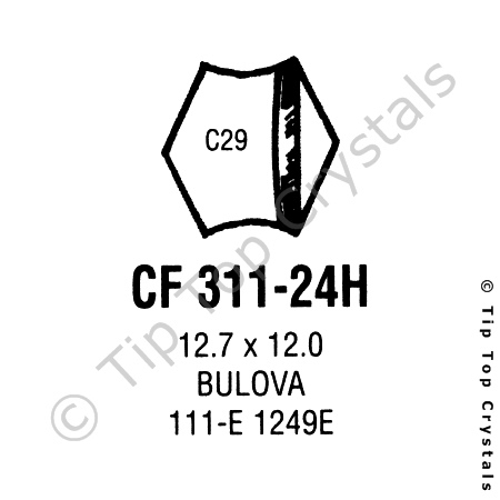 GS CF311-24H Watch Crystal