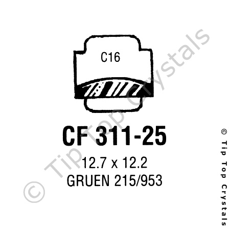 GS CF311-25 Watch Crystal