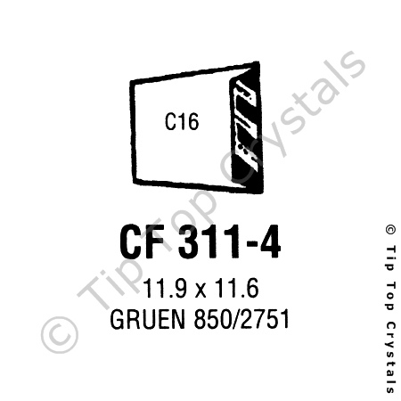 GS CF311-4 Watch Crystal