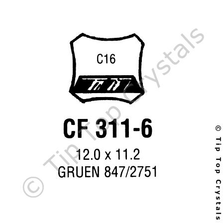 GS CF311-6 Watch Crystal