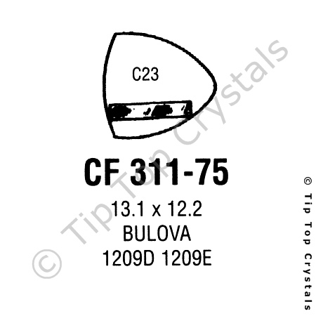 GS CF311-75 Watch Crystal