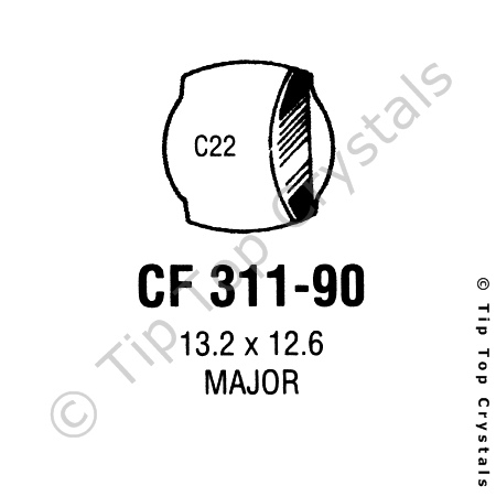 GS CF311-90 Watch Crystal