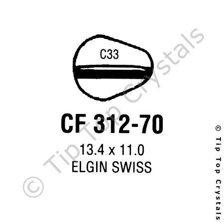 GS CF312-70 Watch Crystal