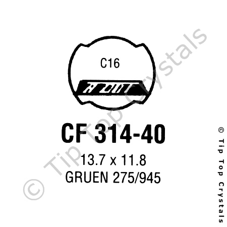 GS CF314-40 Watch Crystal