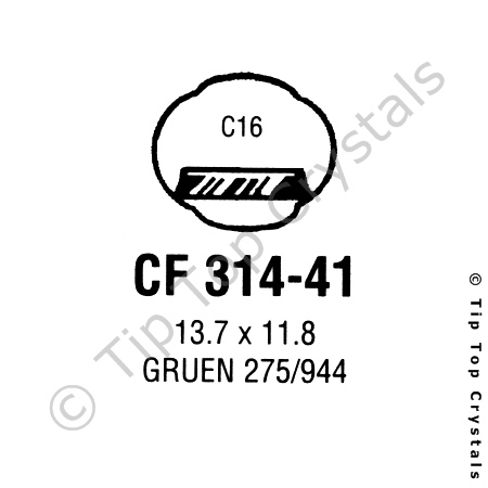 GS CF314-41 Watch Crystal