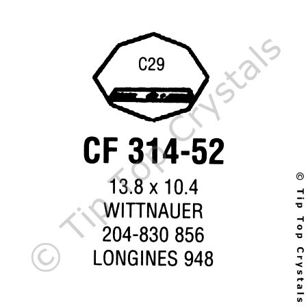 GS CF314-52 Watch Crystal